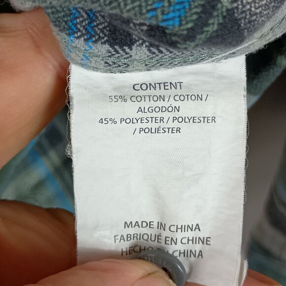 ONeill Mens Winslow Plaid Button Up Long Sleeve Shirt Size M Olive Green Shacket - Picture 6 of 8